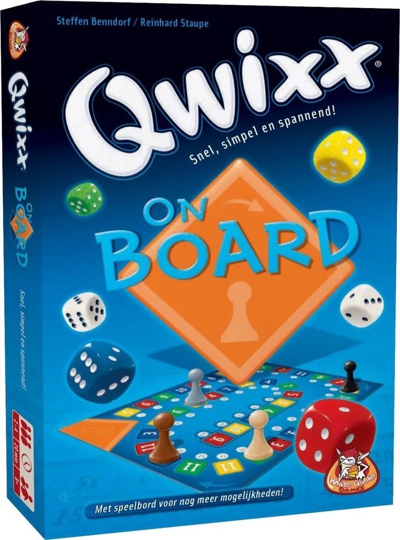 Qwixx On Board - Dobbelspel - 2 tot 4 spelers - Variant van Qwixx - Vanaf 8 jaar - Qwixx met een speelbord de White Goblin Games, édition Meerdere kleuren – boîte