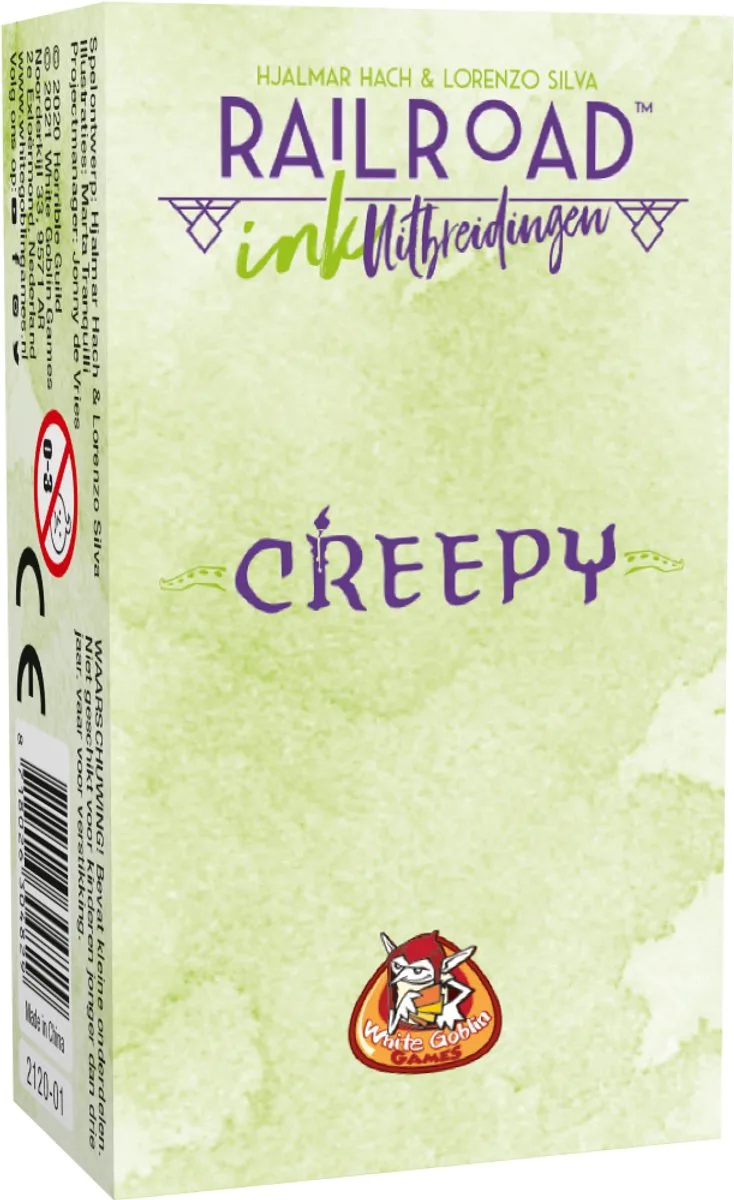 Railroad Ink Uitbreidingen: Creepy - Dobbelspel - 1 tot 4 spelers - mini uitbreiding - Roll & Write - Voor de hele familie fra White Goblin Games, Meerdere kleuren-udgave – æske