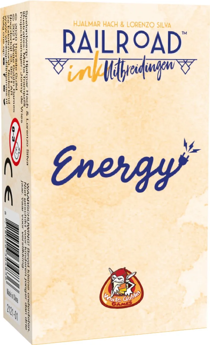 Railroad Ink Uitbreidingen: Energy - Dobbelspel - 1 tot 4 spelers - mini uitbreiding - Roll & Write - Voor de hele familie fra White Goblin Games, Meerdere kleuren-udgave – æske