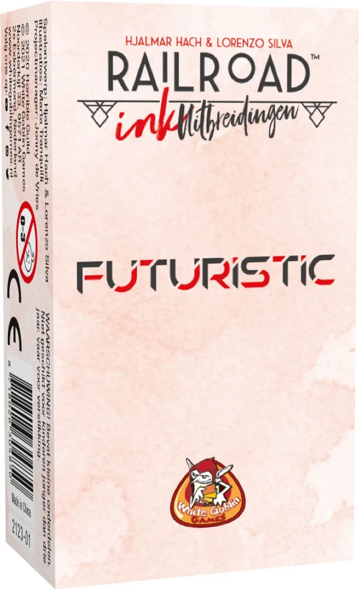 Railroad Ink UItbreidingen: Futuristic - Dobbelspel - 1 tot 4 spelers - mini uitbreiding - Roll & Write - Voor de hele familie fra White Goblin Games, Meerdere kleuren-udgave – æske