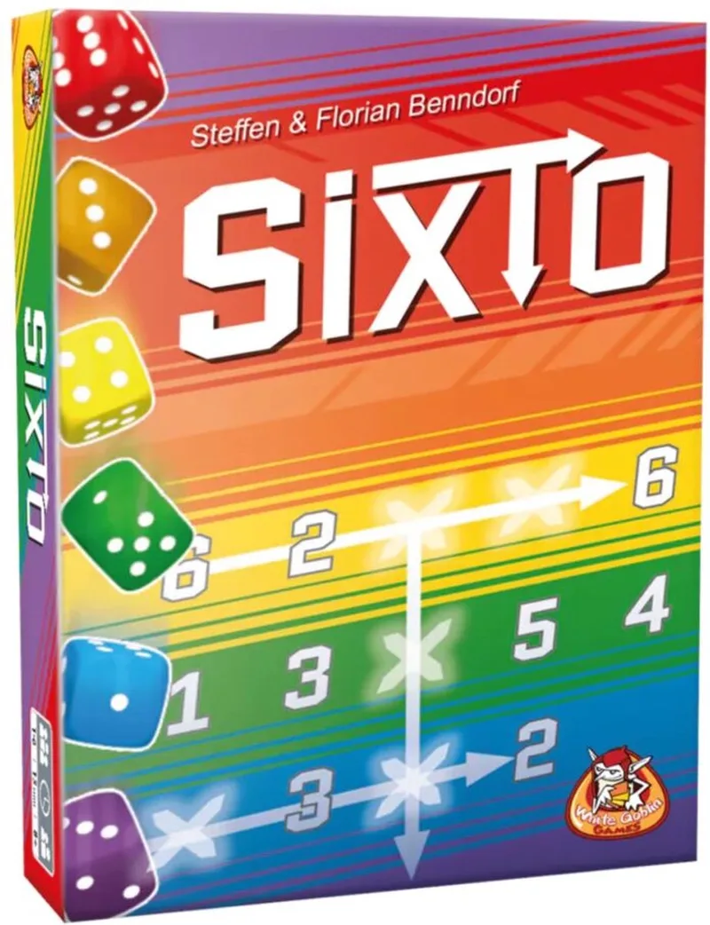 Sixto - Dobbelspel - 1 tot 6 spelers - Gezelschapsspel - Van de makers van Qwixx - Familiespel fra White Goblin Games, Meerkleurig-udgave – æske