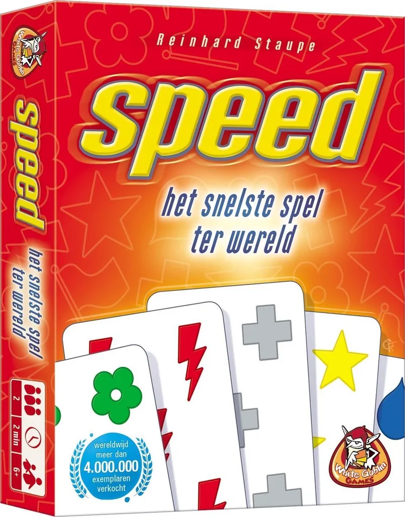 Speed - Kaartspel - 2 spelers - 2 minuten - Vanaf 6 jaar - Leuk Cadeau van White Goblin Games – doos