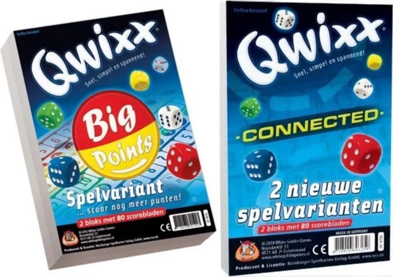 Spellenbundel - 2 stuks - Dobbelspel - Qwixx Big Points & Qwixx Connected från White Goblin Games, utgåva Multi – kartong