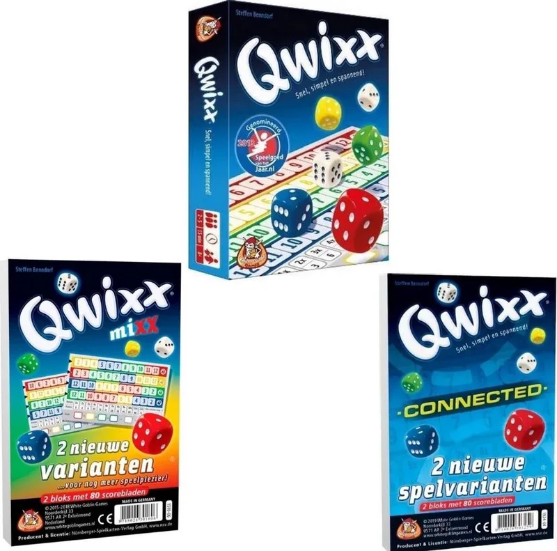 Spellenbundel - 3 stuks - Dobbelspel - Qwixx & Qwixx Mixx & Qwixx Connected de White Goblin Games, édition Multi – boîte