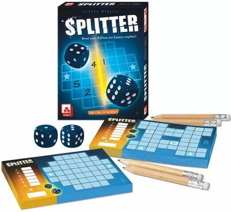 Splitter - Dobbelspel - 1 tot 12 spelers - Voor de hele familie - voor de liefhebbers van Qwixx en Sixto - Gezelschapsspel van White Goblin Games, editie Meerdere kleuren – doos