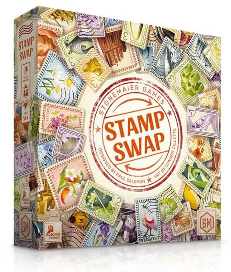 Stamp Swap - Engelstalig Bordspel fra White Goblin Games – æske