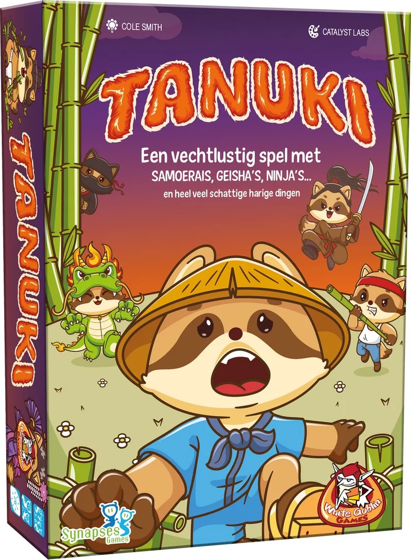 Tanuki - Kaartspel - 3 tot 6 spelers - Kaarspel voor Kinderen en Volwassenen - vanaf 7 jaar - Compact reisspel fra White Goblin Games – æske