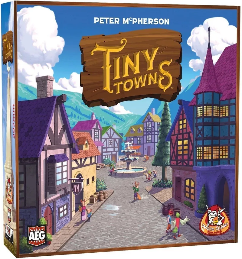 Tiny Towns - familiespel - 1 tot 6 spelers - 45 minuten - Vanaf 10 jaar - Plan slim en bouw een bloeiende stad from White Goblin Games – box