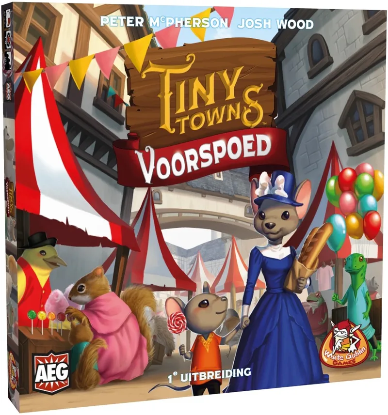 Tiny Towns: Voorspoed - familiespel - 1 tot 6 spelers - 45 minuten - Vanaf 10 jaar fra White Goblin Games – æske