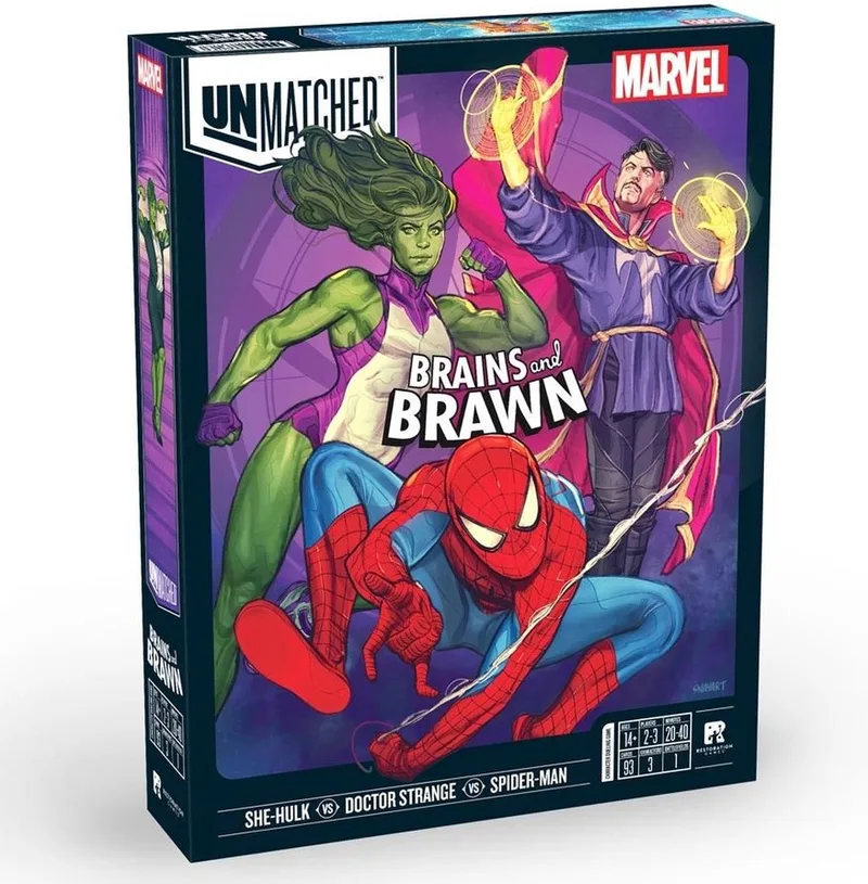 Unmatched Marvel: Brains & Brawn - Bordspel (ENG) de White Goblin Games – boîte