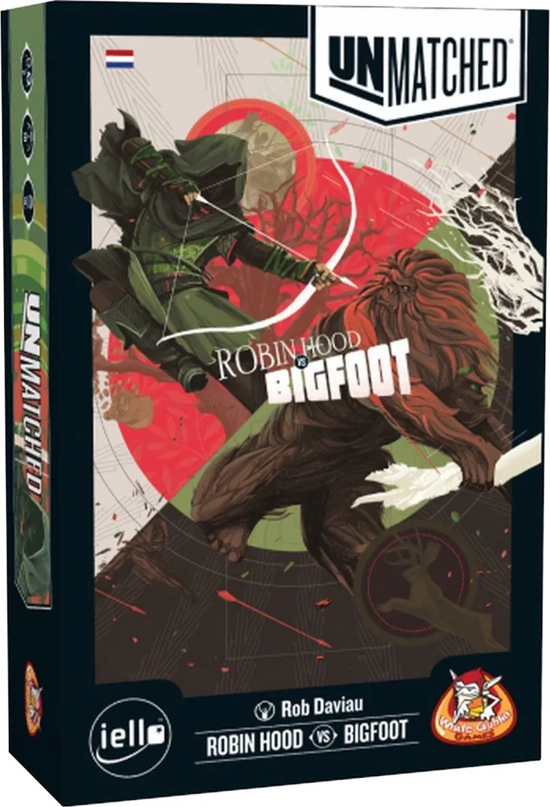 Unmatched: Robin Hood vs Bigfoot - expertspel - 2 spelers - 20 minuten - Vanaf 10 jaar - Met de helden: Robin Hood en Bigfoot fra White Goblin Games – æske