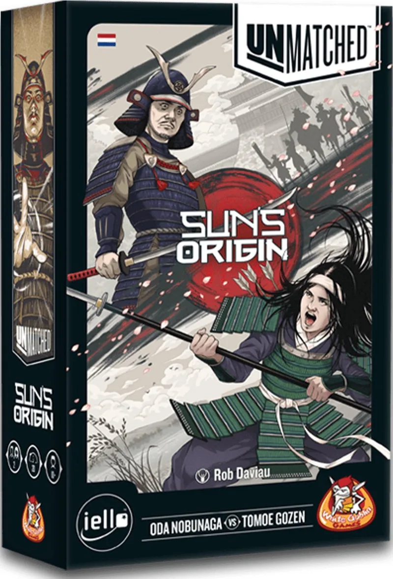 Unmatched: Sun's Origin - familiespel - 2 spelers - Standalone binnen Unmatched - Strategisch spel - Vanaf 9 jaar de White Goblin Games – boîte