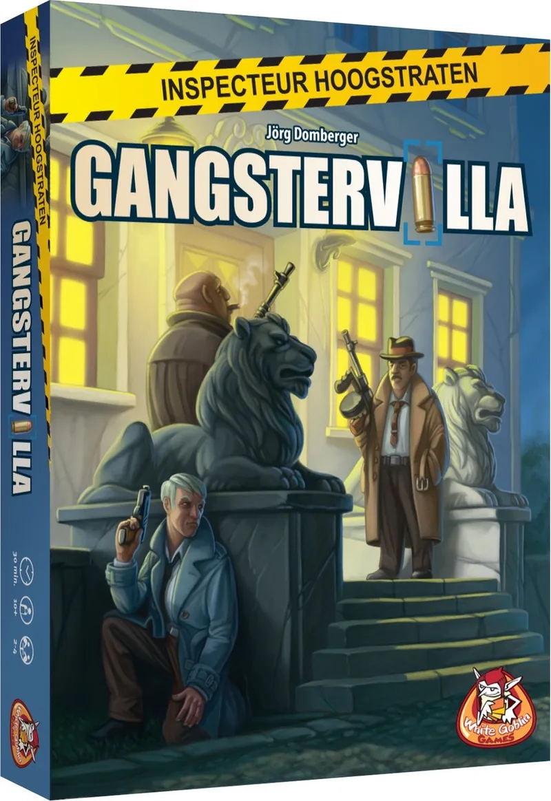 White Goblin - Inspecteur Hoogstraten: Gangstervilla - Kaartspel from White Goblin Games – box