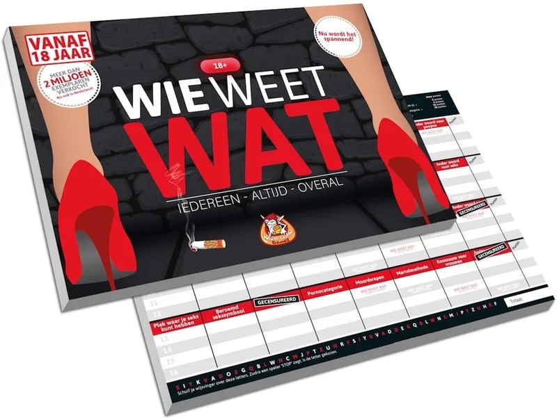 Wie Weet Wat - 18+ editie voor volwassenen from White Goblin Games – box