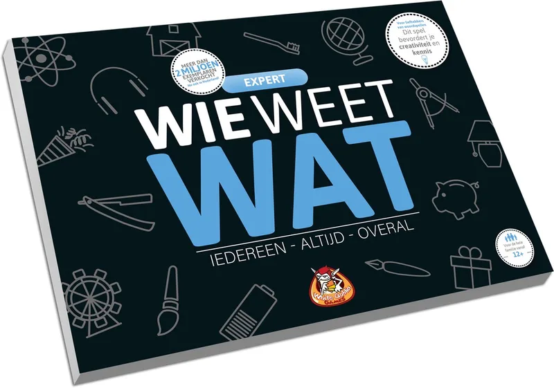 Wie Weet Wat: Expert - Partyspel - 2 tot 10 spelers - Speelt snel en de uitleg is nóg sneller - Wie Weet Wat speel je altijd, met iedereen en overal - Ideaal cadeau from White Goblin Games, Multicolor edition – box