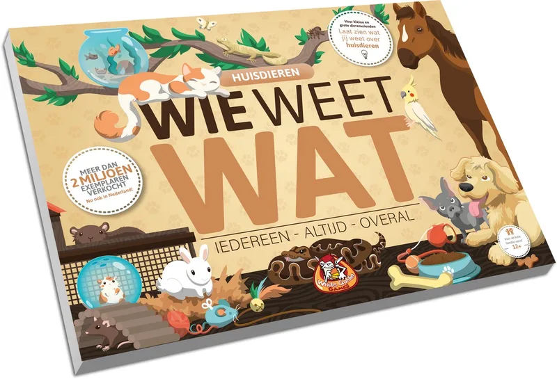 Wie Weet Wat: Huisdieren - Partyspel - 2 tot 10 spelers - Speelt snel en de uitleg is nóg sneller - Wie Weet Wat speel je altijd, met iedereen en overal - Ideaal cadeau från White Goblin Games – kartong