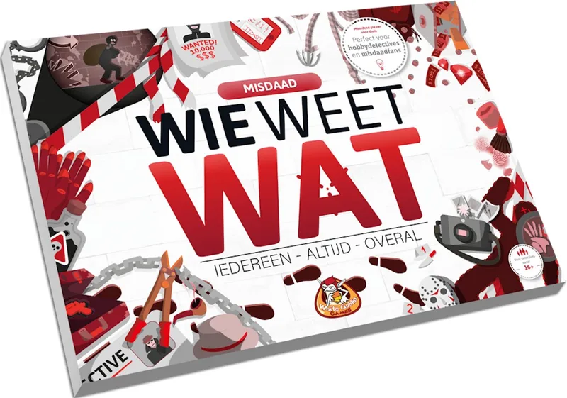 Wie Weet Wat: Misdaad - Partyspel - 2 tot 10 spelers - Speelt snel en de uitleg is nóg sneller - Wie Weet Wat speel je altijd, met iedereen en overal - Ideaal cadeau från White Goblin Games – kartong