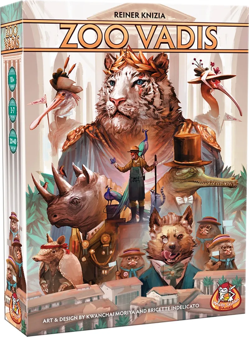 Zoo Vadis - familiespel - 3 tot 7 spelers - Strategisch spel - tactische positionering - Vanaf 10 jaar from White Goblin Games – box