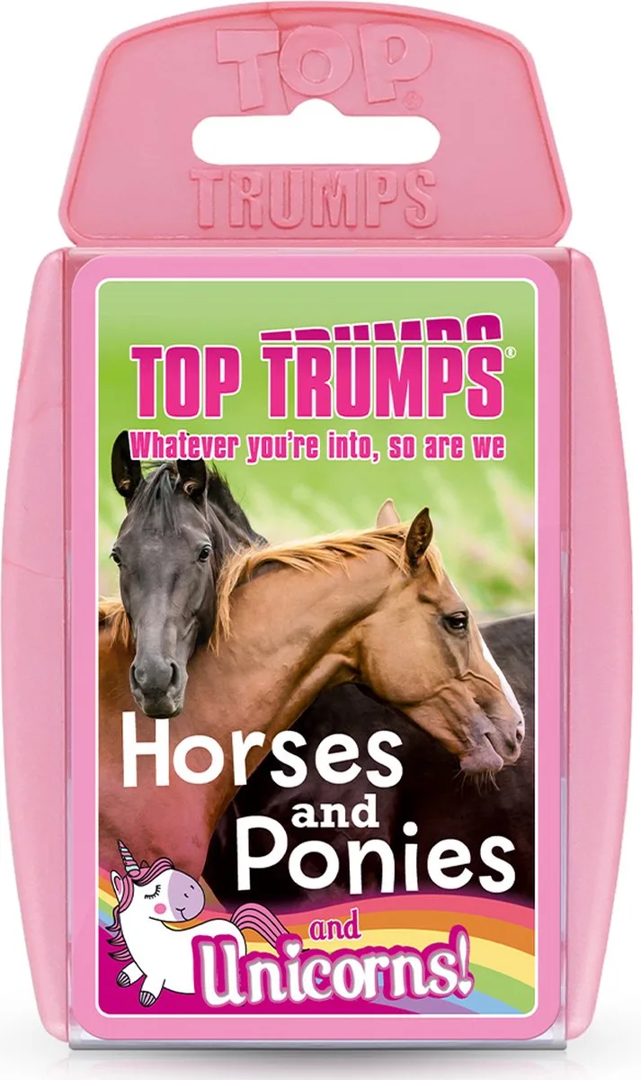 Horses, Ponies and Unicorns - Kaartspel - Top Trumps - Engels van Winning Moves – doos