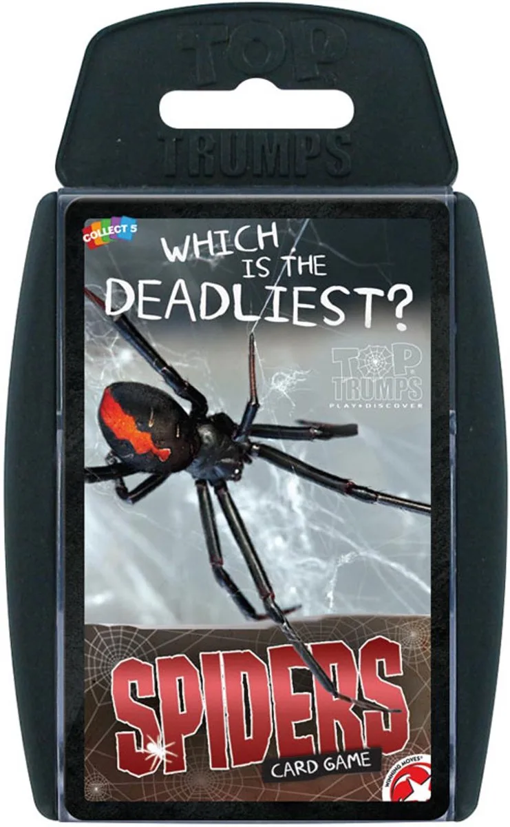 kaartspel Spiders educatief Top Trumps spel voor kinderen. van Winning Moves – doos