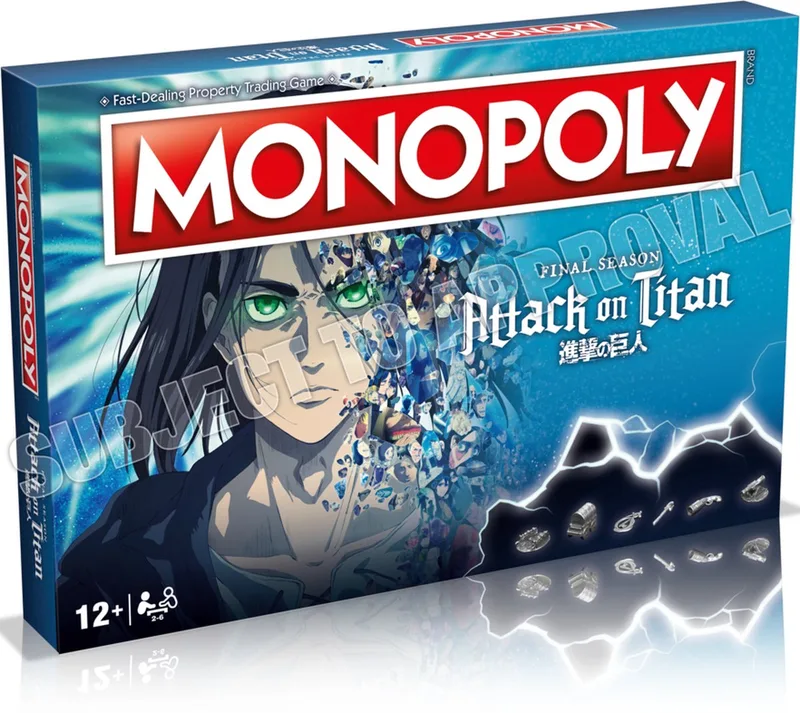 Monopoly - Bordspel - Attack on Titan: The Final Season - Engels from Winning Moves – box