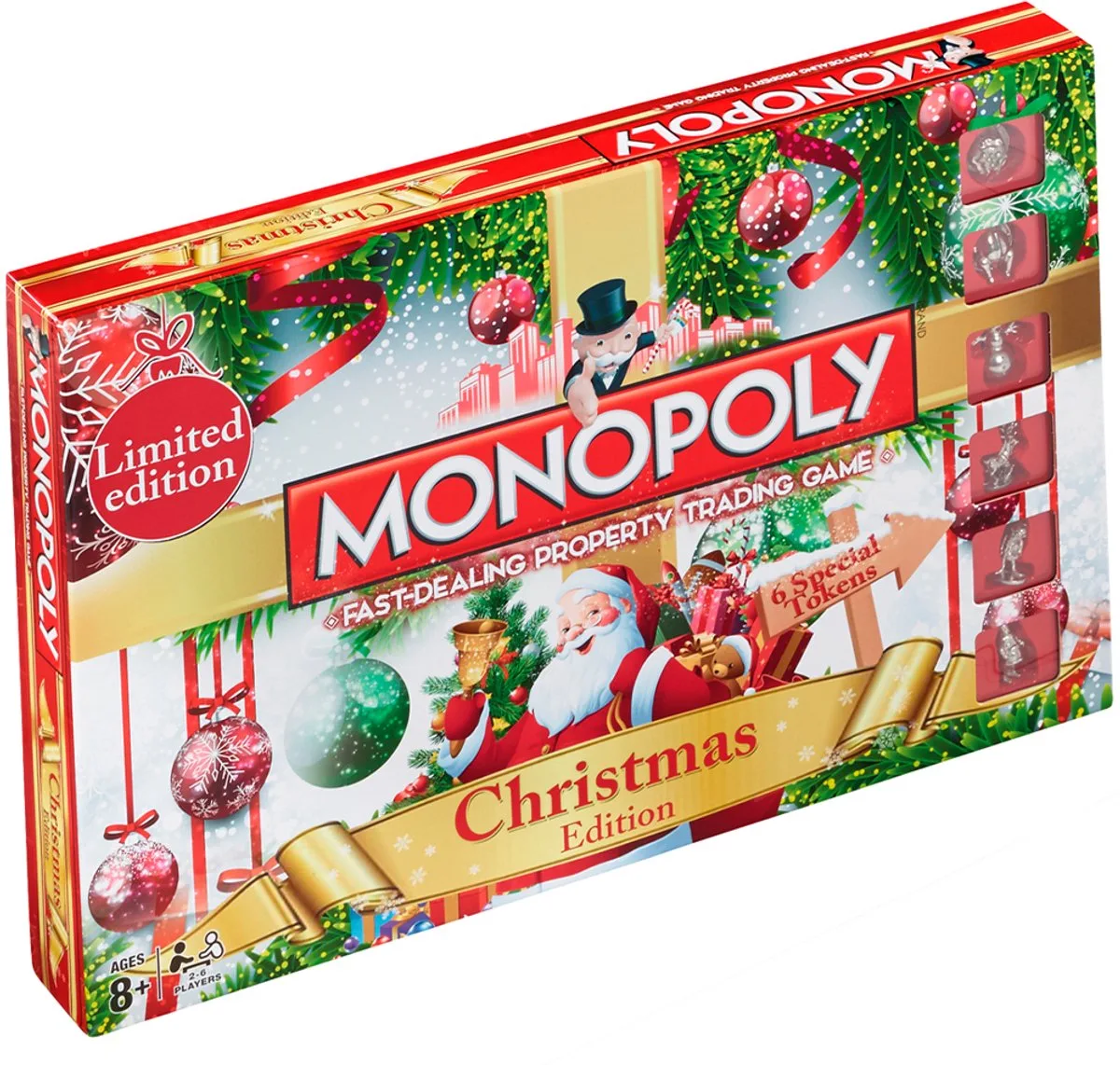 Monopoly Christmas Edition - Kerst bordspel - Vanaf 8 jaar från Winning Moves – kartong