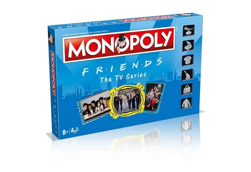 Monopoly Friends deutsch från Winning Moves, utgåva Blå – kartong