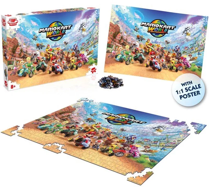 Puzzel - WINNENDE ZETTEN - Mario Kart Wereld - 1000 stukjes - Vanaf 8 jaar van Winning Moves, editie Meerkleurig – doos