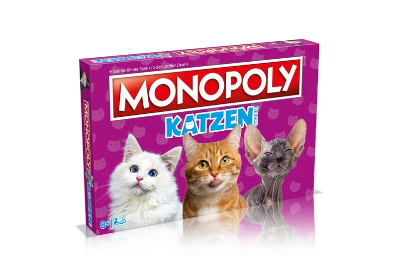 Spiel Monopoly - Katzen, Brettspiel von Winning Moves, Ausgabe Rosa – Schachtel