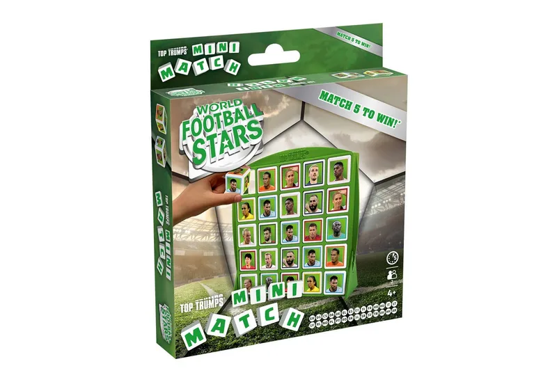 Spiel Top Trumps Match Mini - World Football Stars, Würfelspiel, im praktischen Reiseformat van Winning Moves, editie Blau, grün – doos
