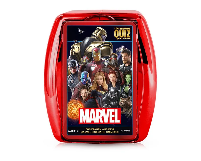 Spiel Top Trumps Quiz Marvel Cinematic Universe, Kartenspiel von Winning Moves, Ausgabe Bunt – Schachtel