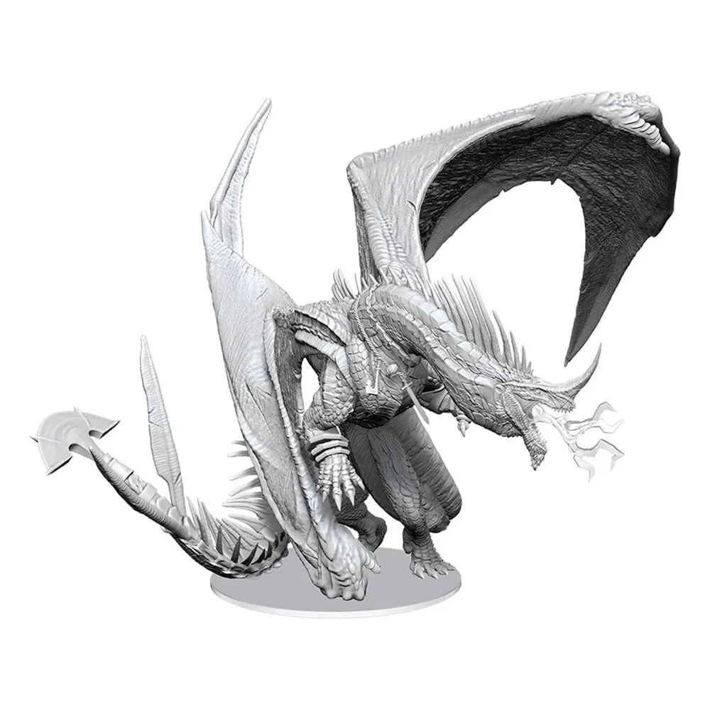 D&d Nolzur´s Marvelous Miniatures Dragon Bleu Ancien Miniatures Non Peintes 20 Cm de WizKids – boîte