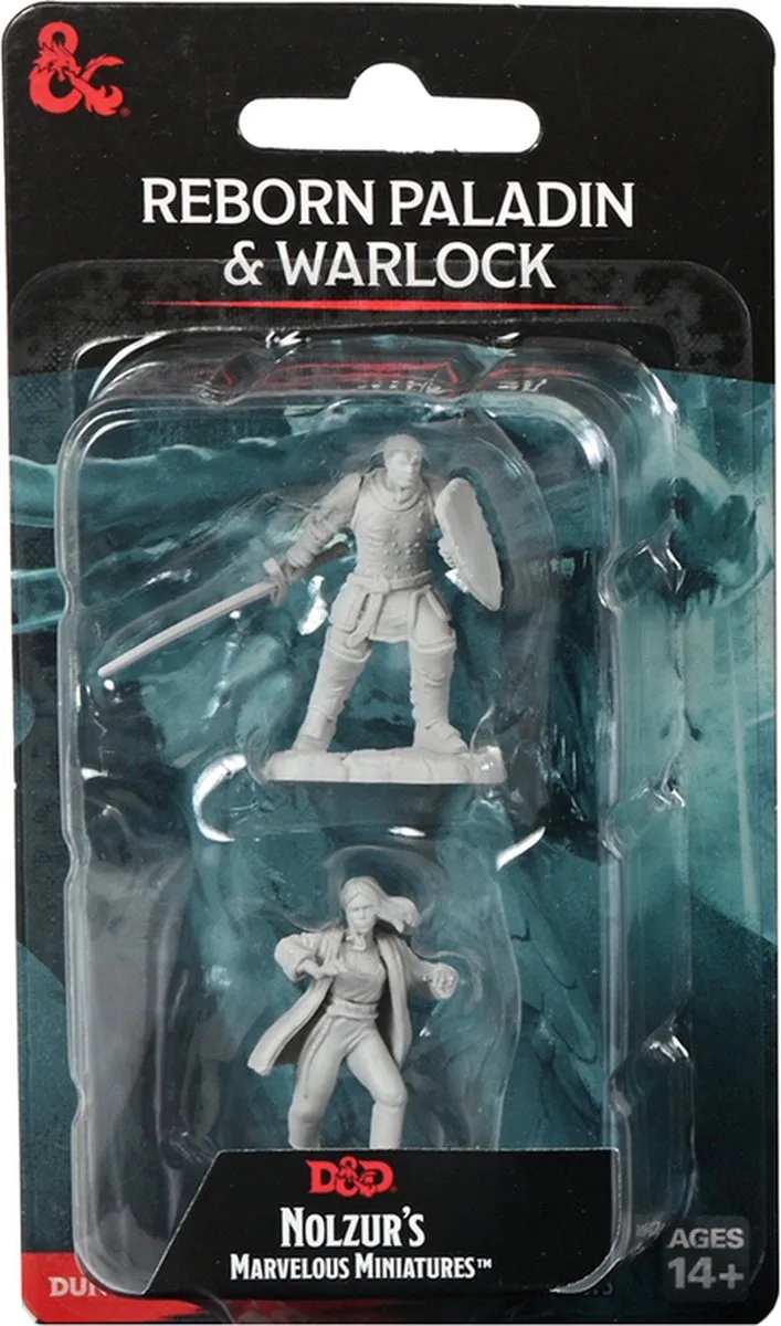 D&D Nolzur's Marvelous Miniatures Reborn Paladin & Warlock from WizKids – box