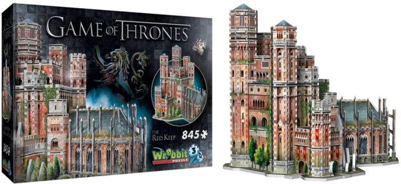 The Red Keep - Game of Thrones 3D Puzzel 845 Stukjes fra Wrebbit, Flerfarvet-udgave – æske