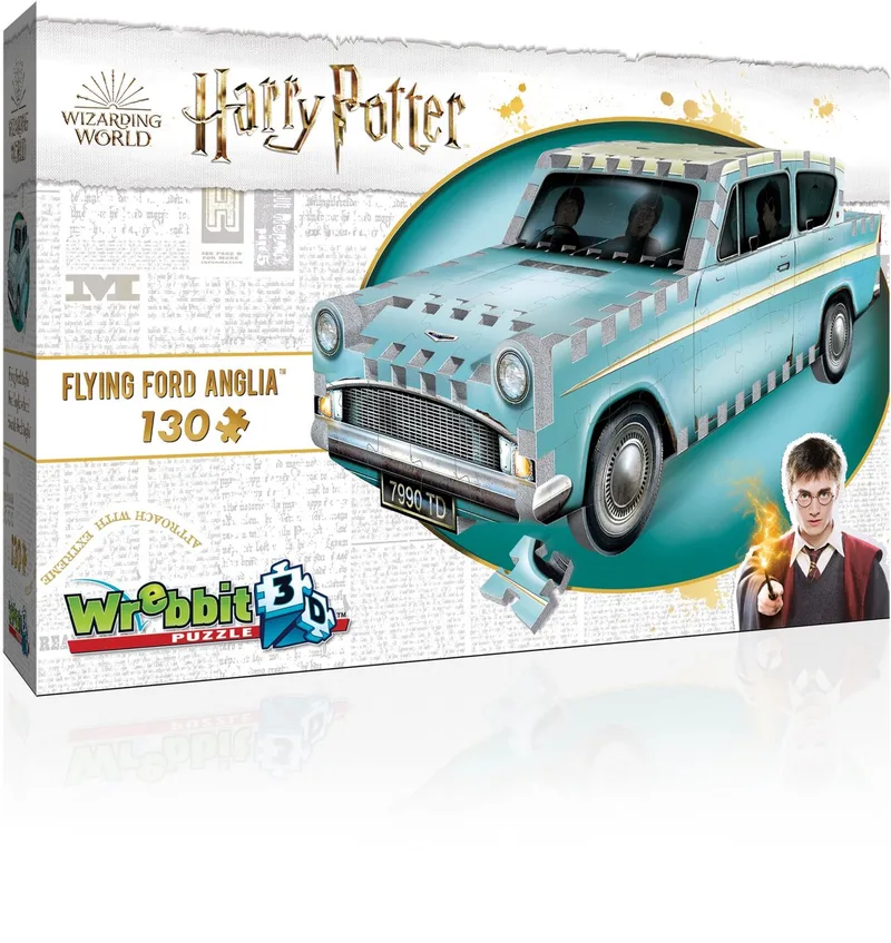 Wrebbit 3D puzzel - Harry Potter vliegende Ford Anglia (130). fra Wrebbit, Flerfarvet-udgave – æske
