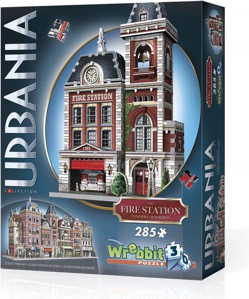 Wrebbit 3D puzzel - Urbania Brandweerkazerne (285). från Wrebbit, utgåva Flerfärgad – kartong