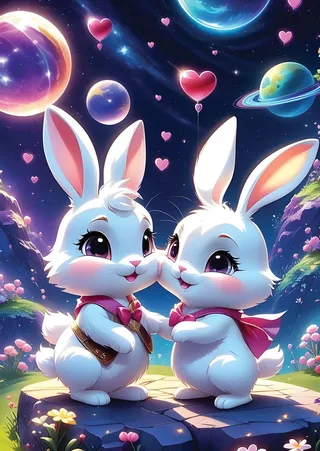 Bunnies in Love - 1000 pièces from Yazz Puzzle – box 1 of 2