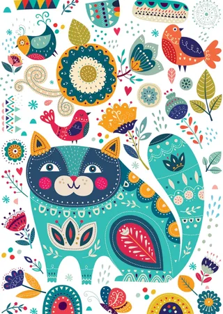 Chat et Oiseaux - 1000 pièces de Yazz Puzzle – boîte 1 sur 2