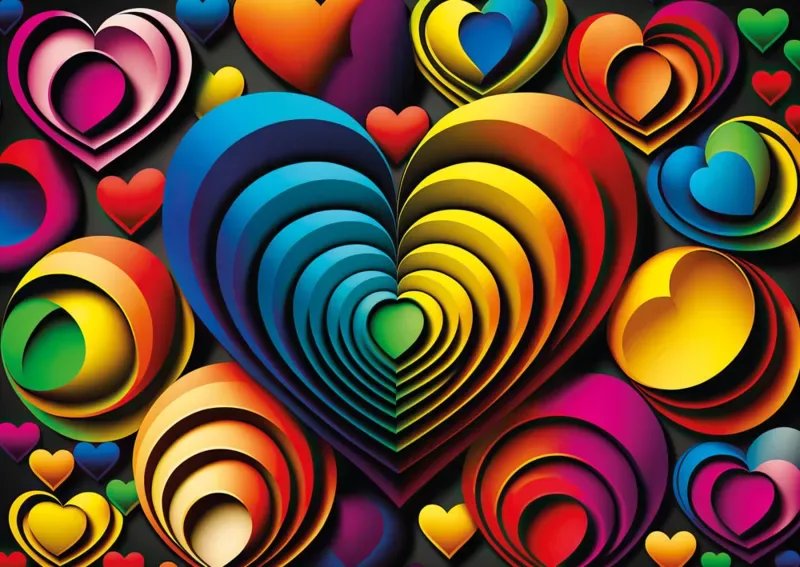 Colorful Heart - 1000 pièces van Yazz Puzzle – doos 1 van 2