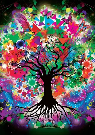 Colorful Tree - 1000 pièces van Yazz Puzzle – doos 1 van 2