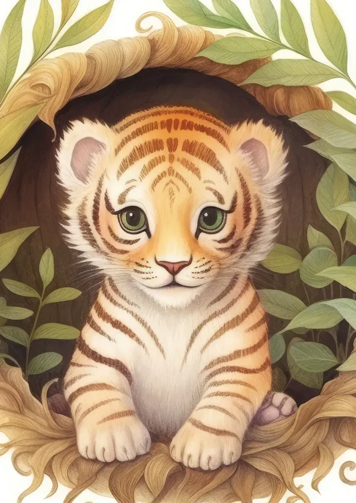 Cute Tiger - 1000 pièces de Yazz Puzzle – boîte 1 sur 2