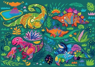 Dinosaures - 1000 pièces de Yazz Puzzle – boîte 1 sur 2