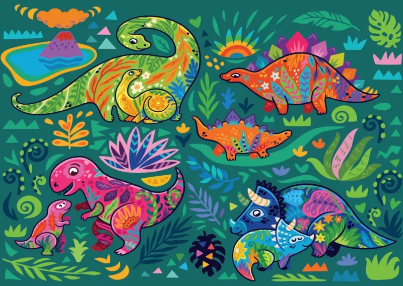 Dinosaures - 1000 pièces de Yazz Puzzle – boîte 1 sur 2