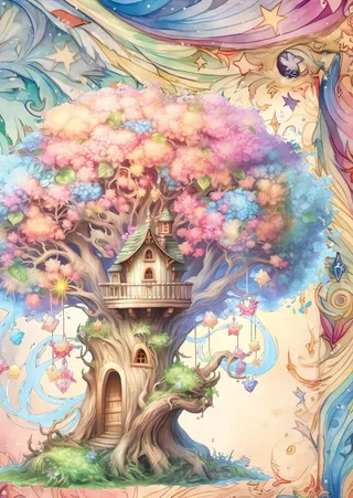 Fairy Tree - 1000 pièces van Yazz Puzzle – doos 1 van 2