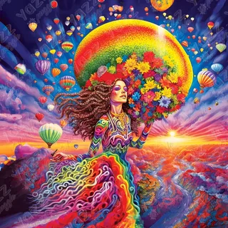Fly With Flowers - 1000 pièces van Yazz Puzzle – doos 1 van 2
