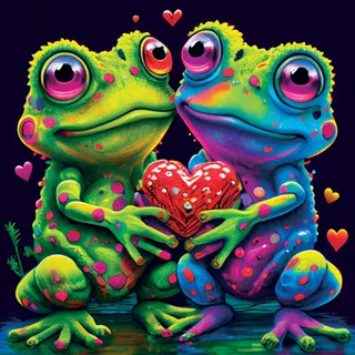 Frogs In Love - 1000 pièces van Yazz Puzzle – doos 1 van 2