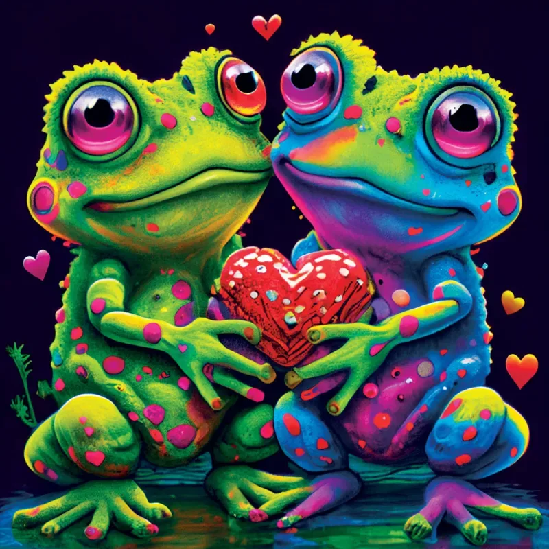 Frogs In Love - 1000 pièces van Yazz Puzzle – doos 1 van 2