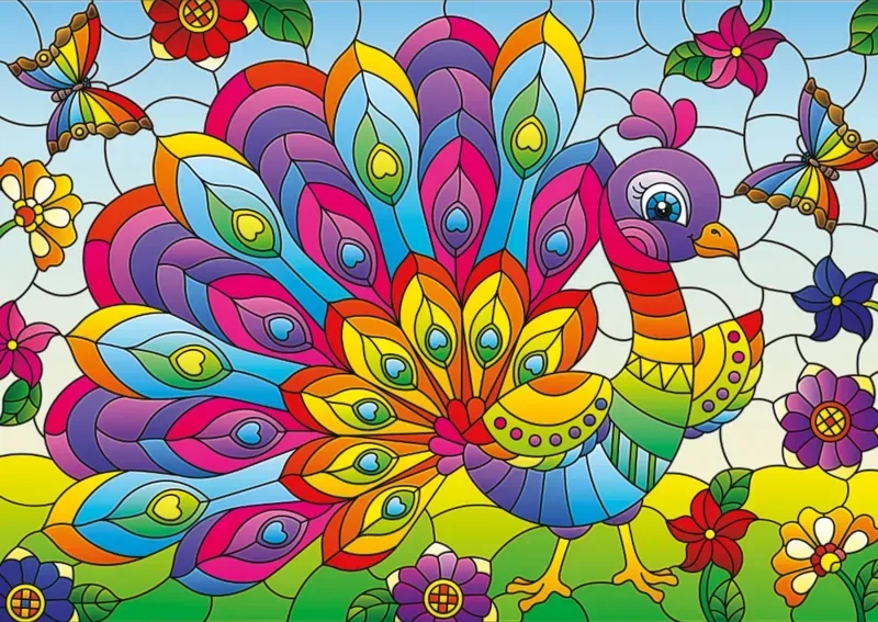Peacock - 1000 pièces from Yazz Puzzle – box 1 of 2