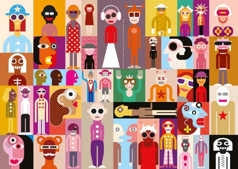 People - 1000 pièces van Yazz Puzzle – doos 1 van 2