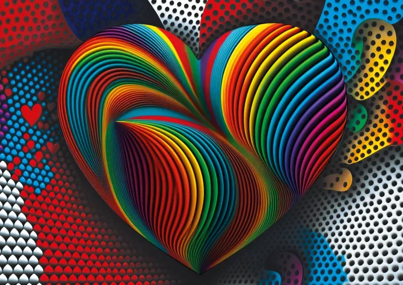 Rainbow Heart - 1000 pièces van Yazz Puzzle – doos 1 van 2